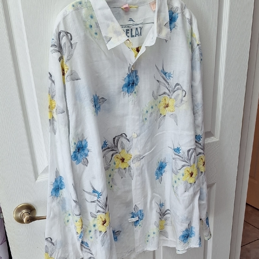 F Tommy Bahama Floral Button-Up Shirt Size 3xl. Euc!!